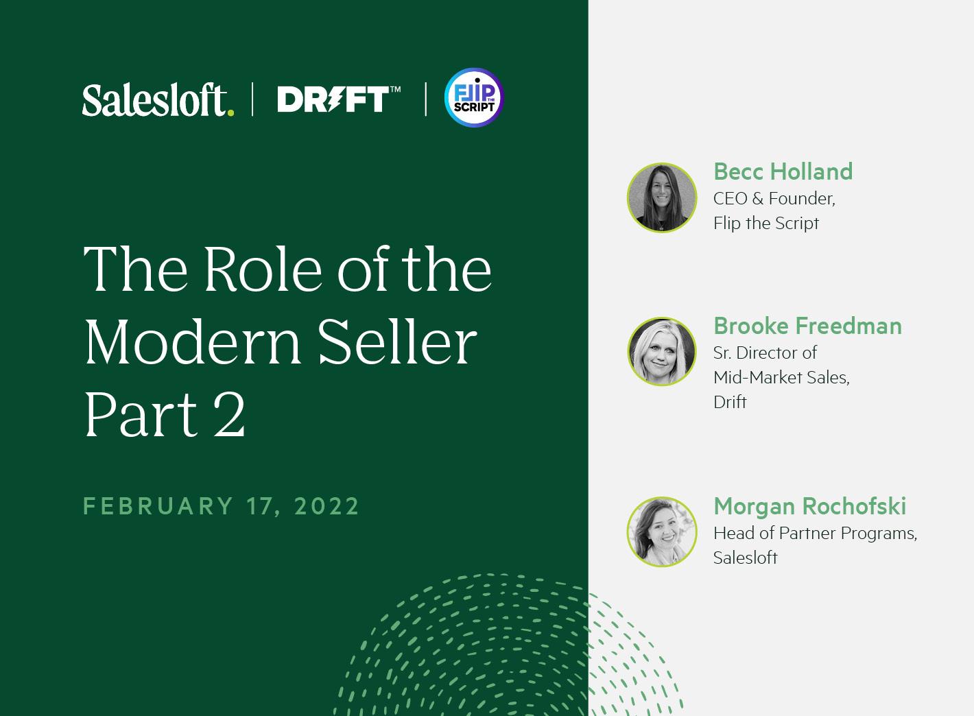 The Role of the Modern Seller Webinar Header