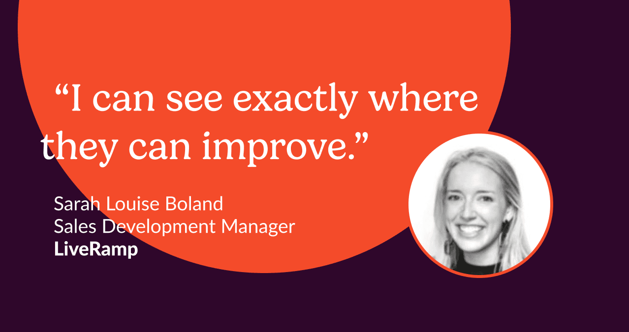 Sales Manager at LiveRamp can see exactly where her team needs to improve with the help of Salesloft