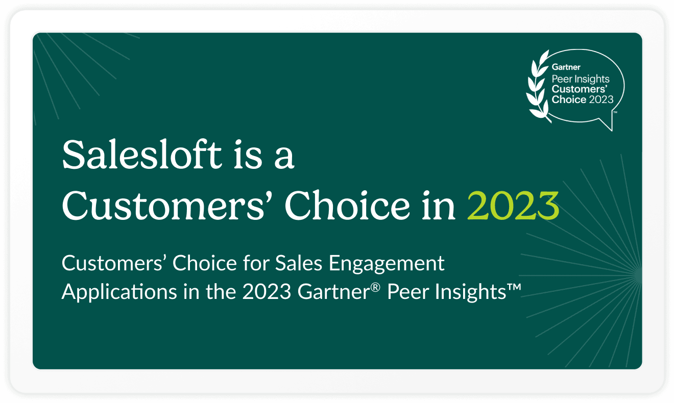 "Salesloft is a customer choice in 2023"