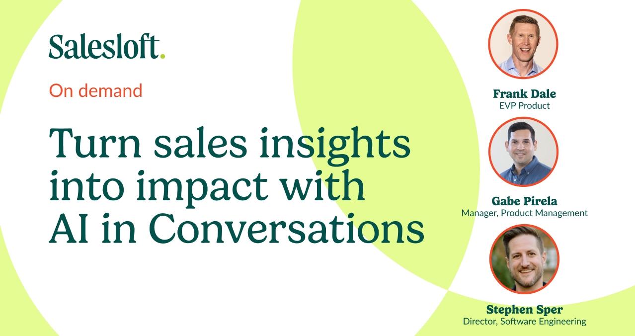 "Turn sales insights into impact"