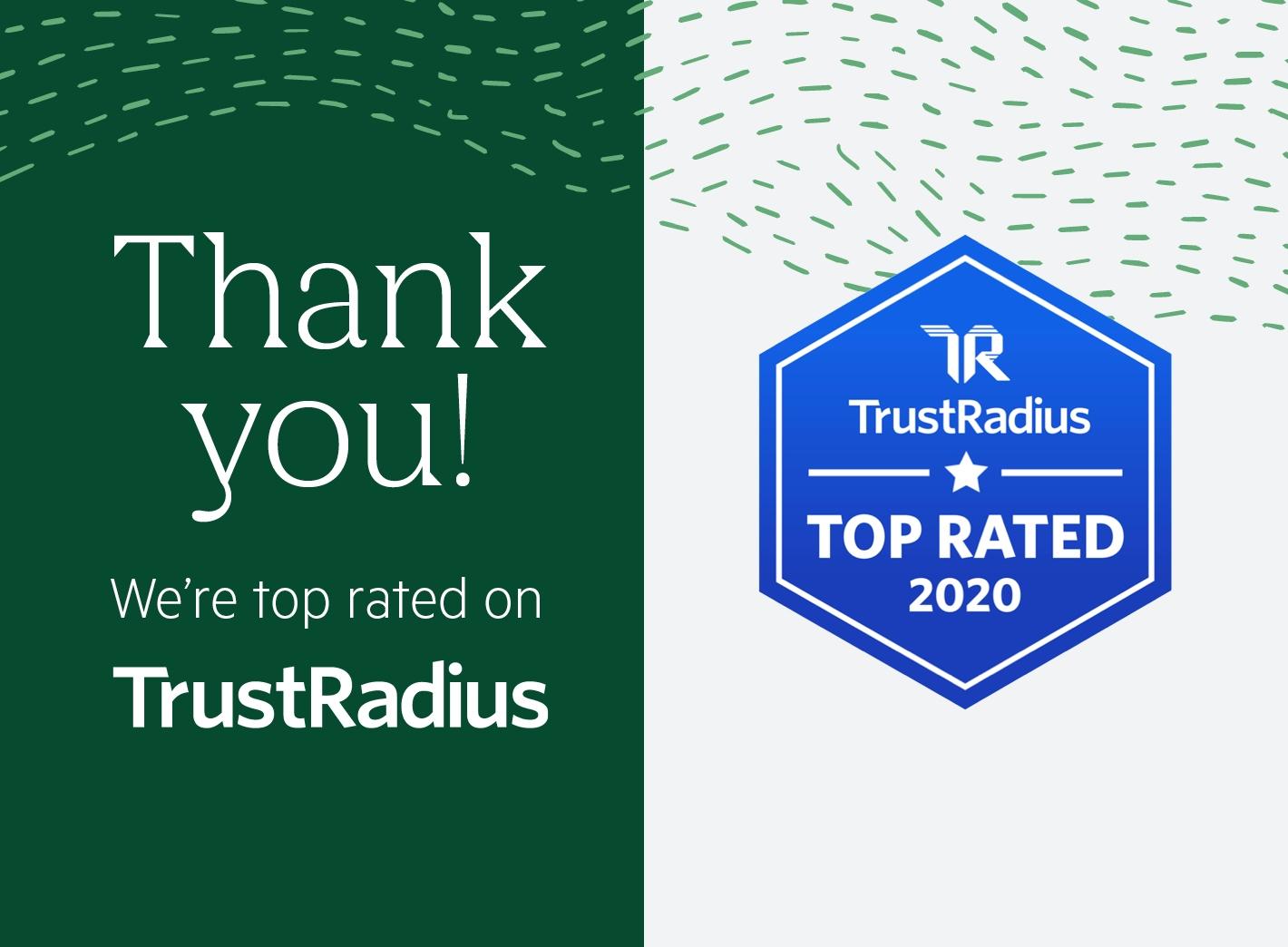 "We're top rated on TrustRadius"