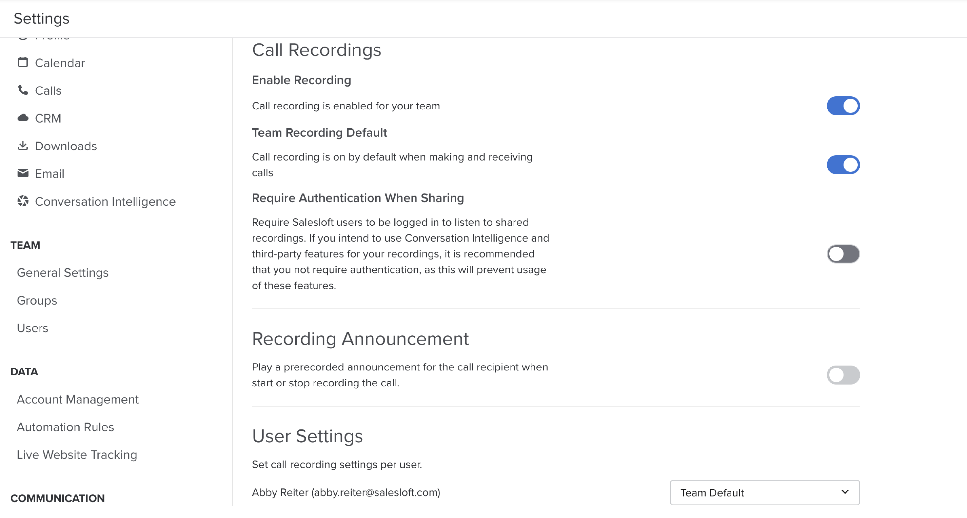 Maintain call compliance with Salesloft call recording software