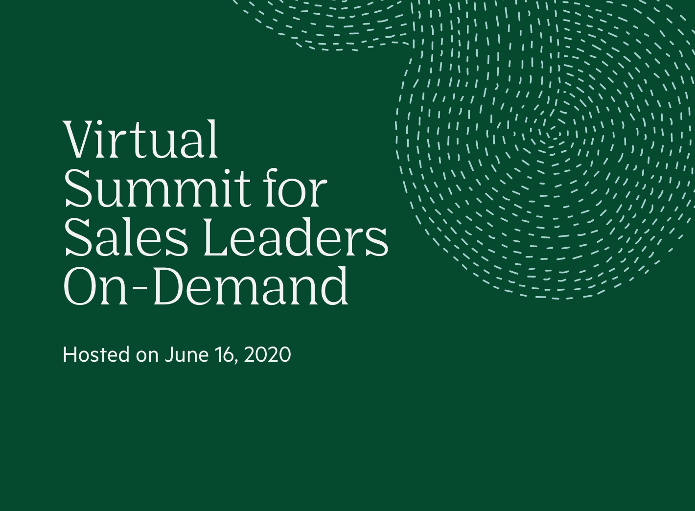 Salesloft Virtual Summit for Sales Leaders